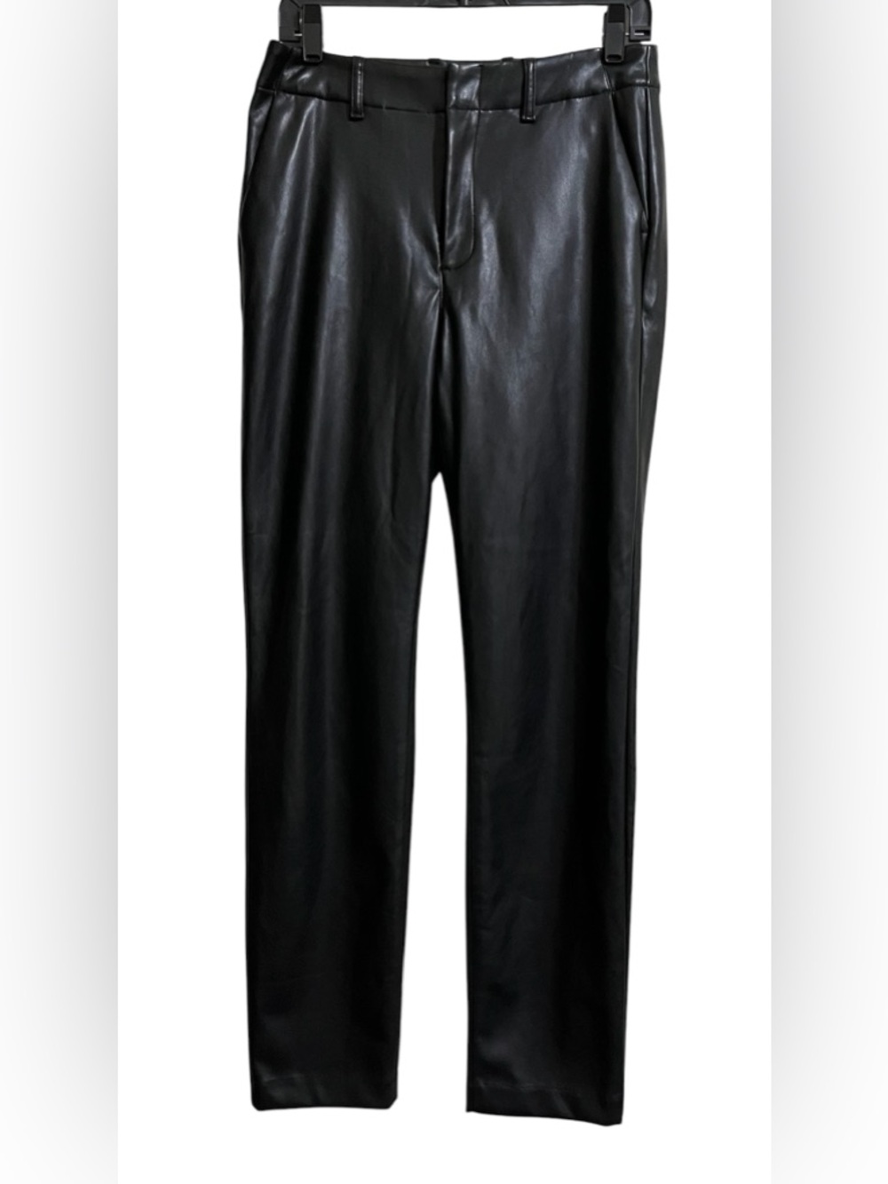 Nwt Gap Women’s Black Faux Vegan Leather High Rise Pants Size 6 Tall New